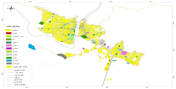 نقشه شیپ فایل (GIS) شهر پلدختر 1405 + عکس با کیفیت