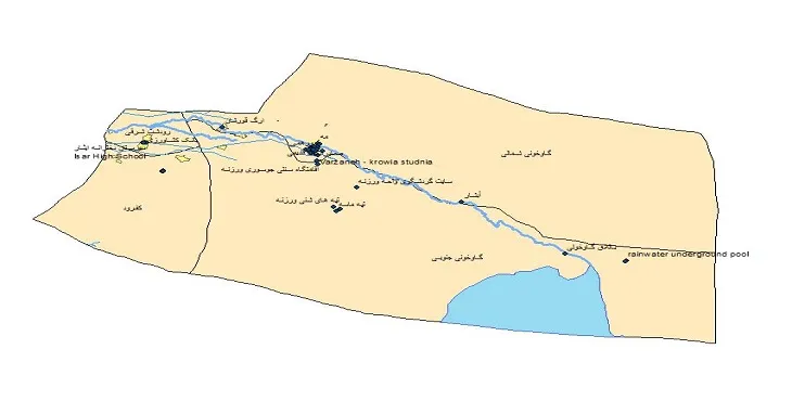 دانلود نقشه های شیپ فایل شهرستان ورزنه + کاملترین لایه GIS