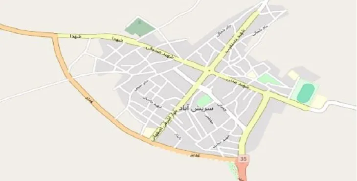 دانلود نقشه شهر سریش آباد + pdf با کیفیت بالا