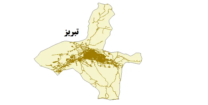 جدیدترین نقشه شیپ فایل راه های شهرستان تبریز + PDF