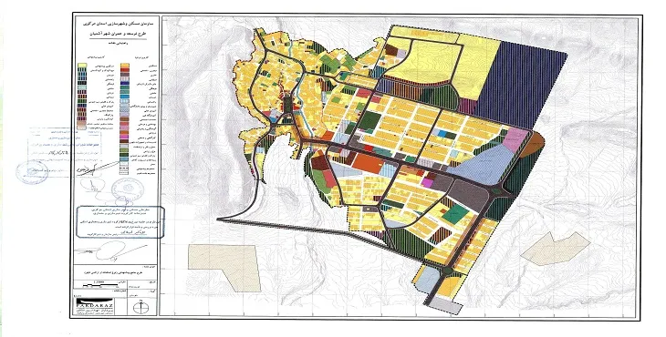 دانلود نقشه کاربری اراضی شهر آشتیان | وضع موجود+پیشنهادی