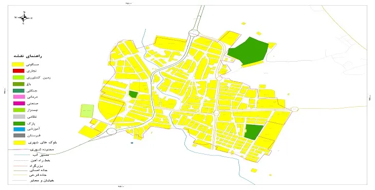 نقشه شیپ فایل (GIS) شهر پهله 1404 + عکس با کیفیت