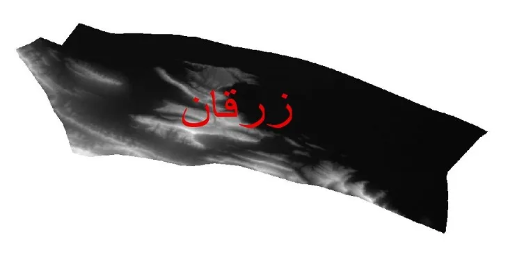 دانلود نقشه دم (DEM) شهرستان زرقان | دقت 30 متر