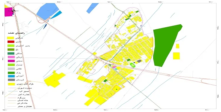 نقشه شیپ فایل (GIS) نجف شهر 1404 + عکس با کیفیت