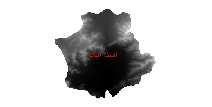 دانلود نقشه دم (DEM) شهرستان اسدآباد | دقت 30 متر