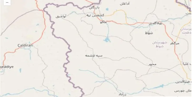 دانلود نقشه شهرستان چالدران + pdf با کیفیت بالا