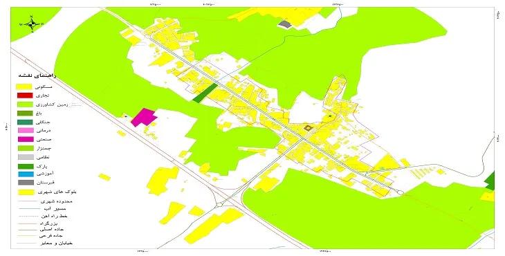 نقشه شیپ فایل (GIS) شهر قدمگاه 1404 + عکس با کیفیت