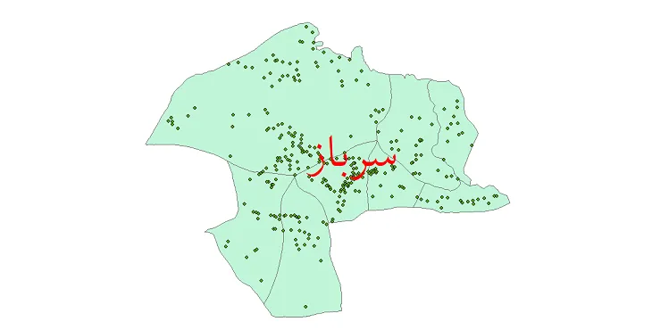 دانلود نقشه شیپ فایل (GIS) تقسیمات سیاسی شهرستان سرباز سال 1400