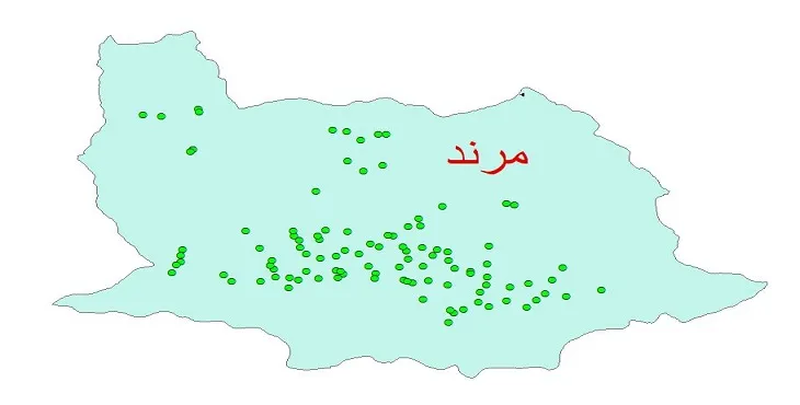 دانلود نقشه شیپ فایل کیفیت آب چاه های شهرستان مرند