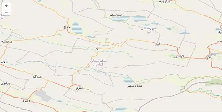 دانلود نقشه شهرستان گراش + pdf با کیفیت بالا