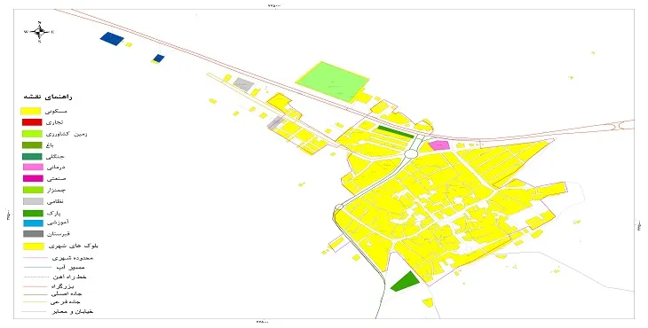 نقشه شیپ فایل (GIS) شهر نوبندگان 1404 + عکس با کیفیت