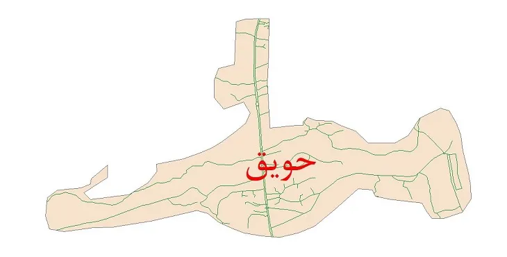 دانلود نقشه شیپ فایل شبکه معابر شهر حویق