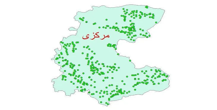دانلود نقشه شیپ فایل کیفیت آب چاه های استان مرکزی