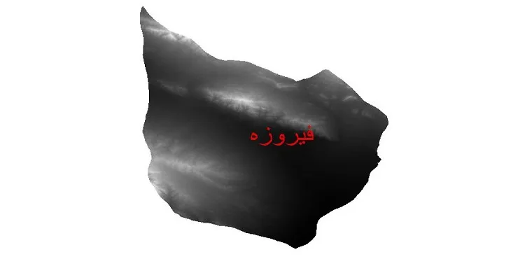 دانلود نقشه دم (DEM) شهرستان فیروزه | دقت 30 متر