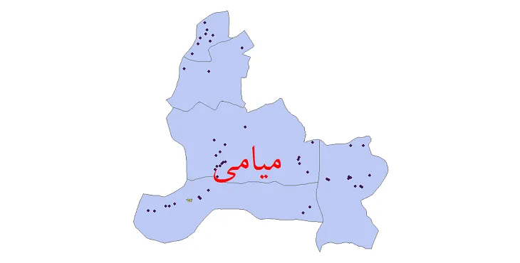 دانلود نقشه شیپ فایل (GIS) تقسیمات سیاسی شهرستان میامی سال 1400