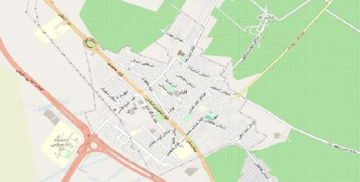 دانلود نقشه شهر انار + pdf با کیفیت بالا