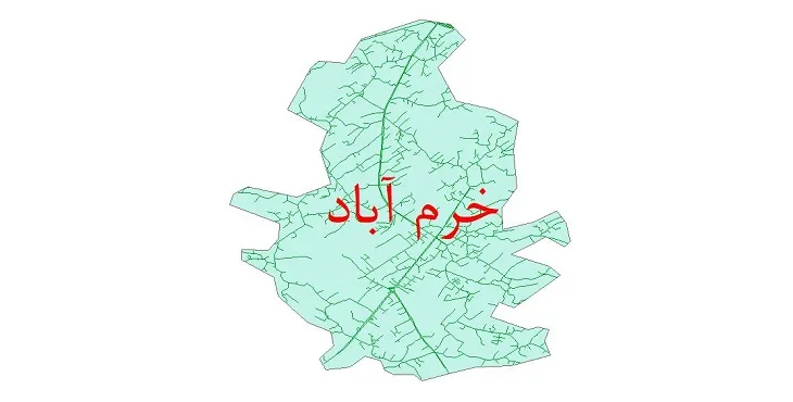 دانلود نقشه شیپ فایل شبکه معابر شهر خرم آباد مازندران
