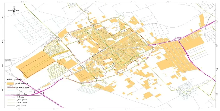 نقشه خیابان‌ها و معابر شهر رباط کریم + عکس کیفیت بالا