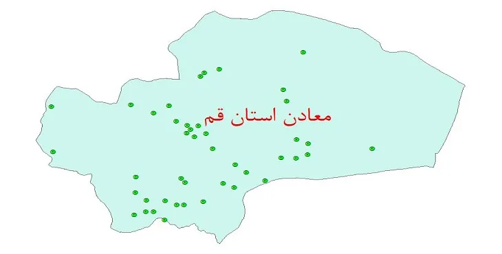 دانلود نقشه شیپ فایل (لایه GIS) معادن استان قم