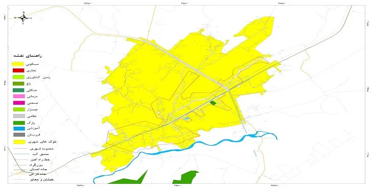 نقشه شیپ فایل (GIS) شهر احمد سرگوراب 1405 + عکس با کیفیت