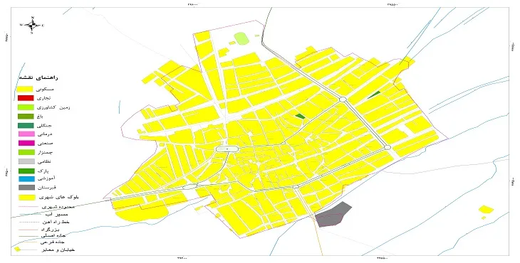 نقشه شیپ فایل (GIS) شهر داودآباد 1405 + عکس با کیفیت