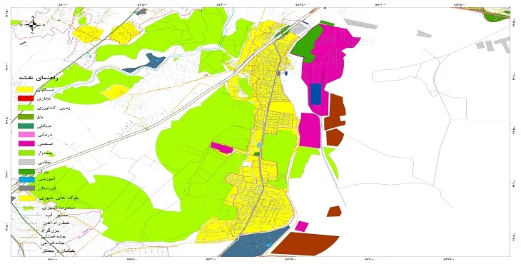 نقشه شیپ فایل (GIS) شهر ابریشم سال 1404 + عکس با کیفیت