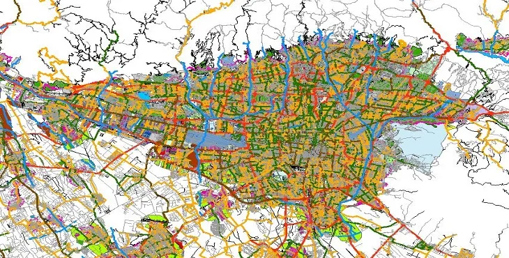 نقشه شیپ فایل (GIS) شهر تهران 1404 + عکس با کیفیت