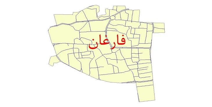 دانلود نقشه شیپ فایل شبکه معابر شهر فارغان