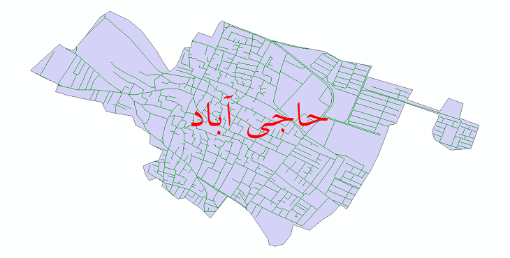 دانلود نقشه شیپ فایل شبکه معابر شهر حاجی آباد (زرین دشت) سال 1401