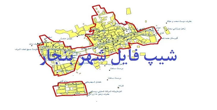 دانلود نقشه های شیپ فایل شهر بنجار