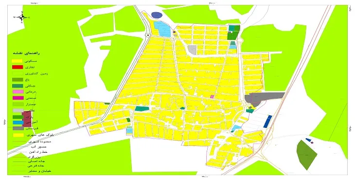 نقشه شیپ فایل (GIS) شهر کیان 1404 + عکس با کیفیت