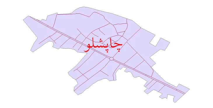 دانلود نقشه شیپ فایل شبکه معابر شهر چاپشلو