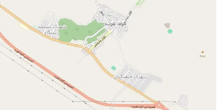 دانلود نقشه شهر کرندغرب + pdf با کیفیت بالا
