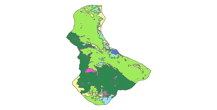 بروزترین نقشه شیپ فایل کاربری اراضی شهرستان کاشان + PDF