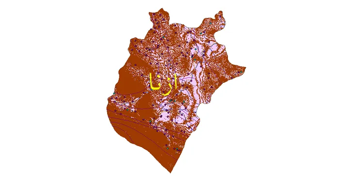 دانلود نقشه های شیپ فایل شهرستان ازنا + کاملترین لایه GIS