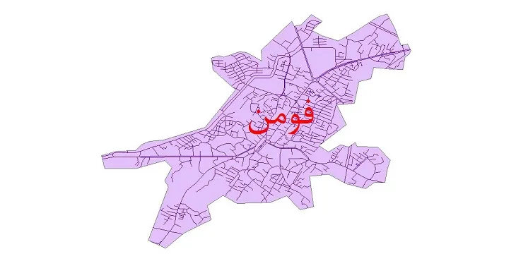دانلود نقشه شیپ فایل شبکه معابر شهر فومن