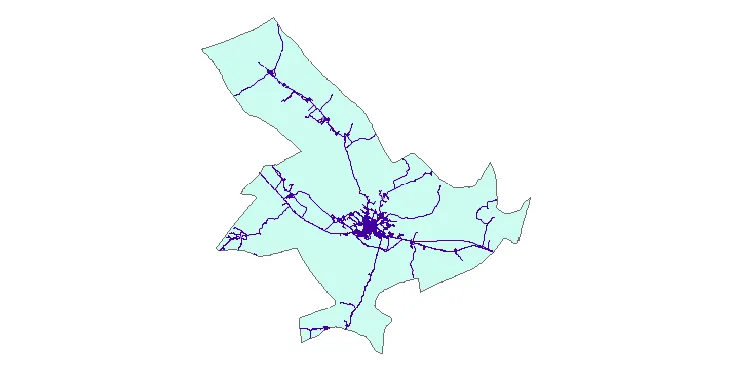 جدیدترین نقشه شیپ فایل راه های شهرستان رفسنجان + PDF