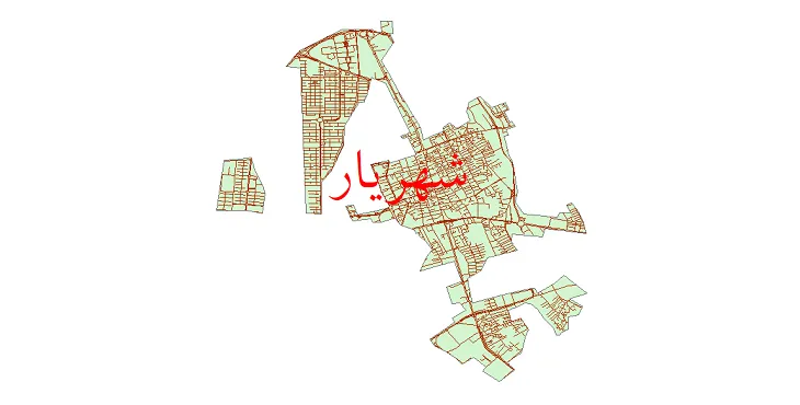 دانلود نقشه شیپ فایل شبکه معابر شهر شهریار