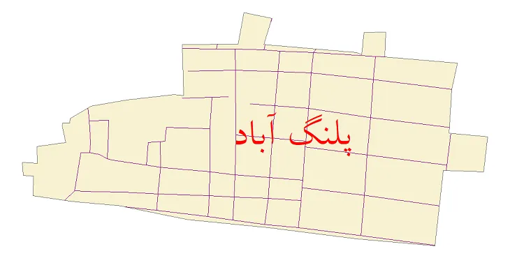 دانلود نقشه شیپ فایل شبکه معابر شهر پلنگ آباد