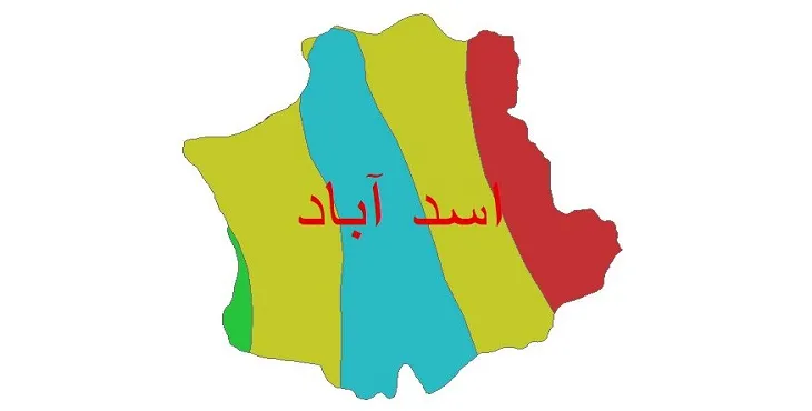 نقشه شیپ‌ فایل اقلیم‌شناسی شهرستان اسدآباد + 7 لایه اقلیمی