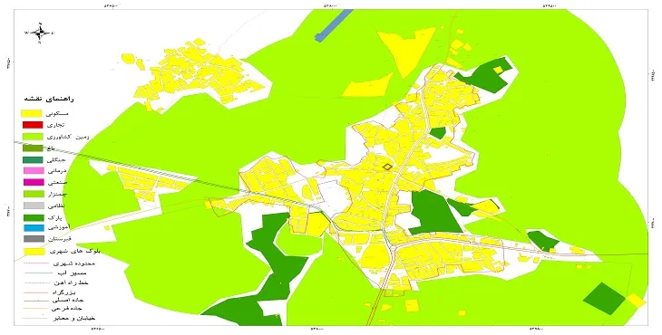 نقشه شیپ فایل (GIS) شهر کنارتخته 1404 + عکس با کیفیت
