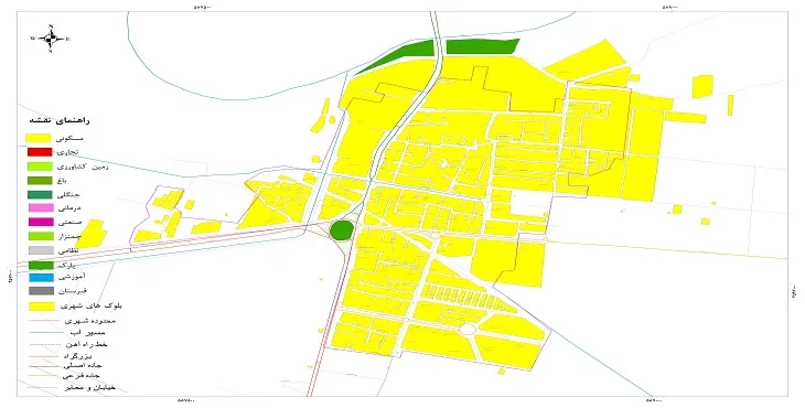 نقشه شیپ فایل (GIS) شهر زیار سال 1404 + عکس با کیفیت