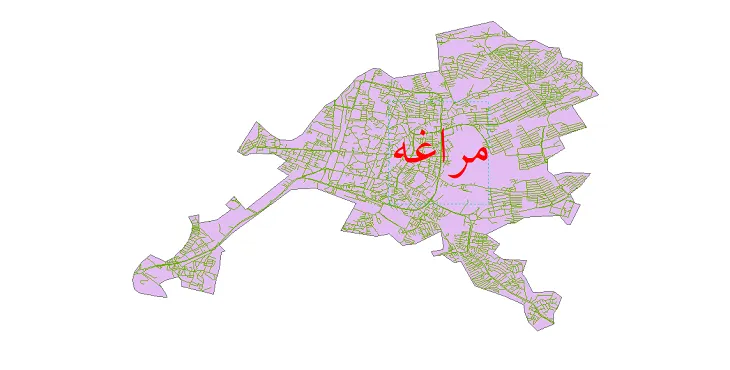 دانلود نقشه شیپ فایل شبکه معابر شهر مراغه