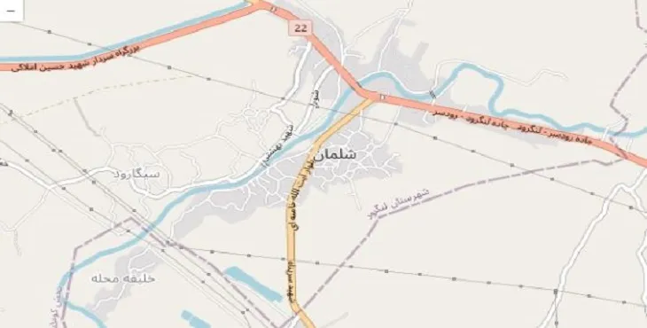 دانلود نقشه شهر شلمان + pdf با کیفیت بالا
