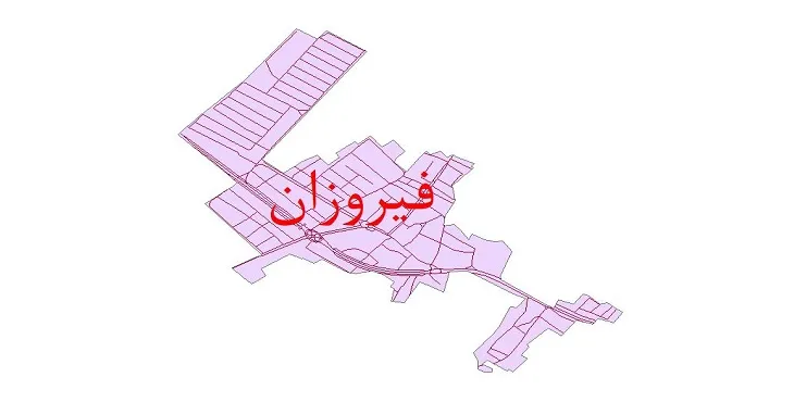 دانلود نقشه شیپ فایل شبکه معابر شهر فیروزان