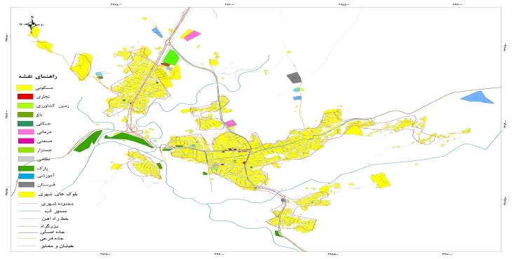 نقشه شیپ فایل (GIS) شهر باغملک 1404 + عکس با کیفیت