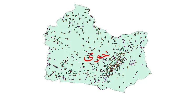 دانلود نقشه جمعیت نقاط شهری و روستایی شهرستان خوی از سال 1335 تا 1395