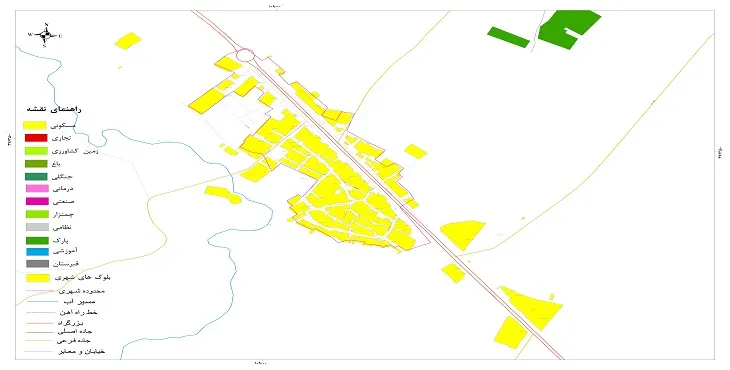نقشه شیپ فایل (GIS) شهر حمیل 1404 + عکس با کیفیت