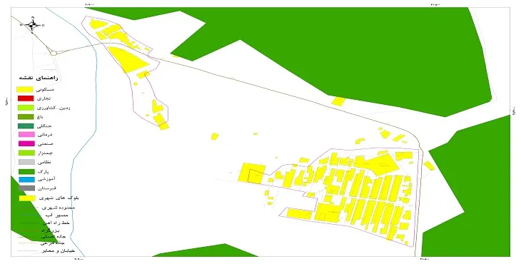 نقشه شیپ فایل (GIS) شهر بازفت 1404 + عکس با کیفیت