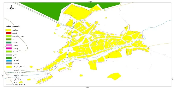 نقشه شیپ فایل (GIS) شهر نالوس 1404 + عکس با کیفیت